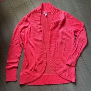 Lilly Pulitzer Coral Knit Cardigan Sweater